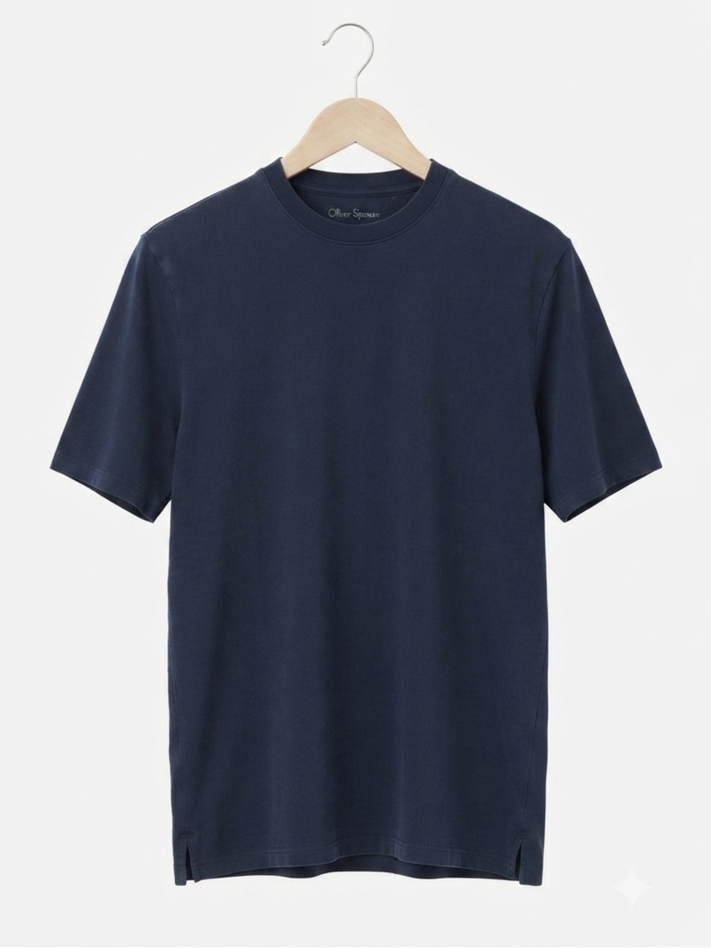 Oliver Sweeney Navy Palmela Cotton Jersey T-Shirt Large Blue Luxury Classic